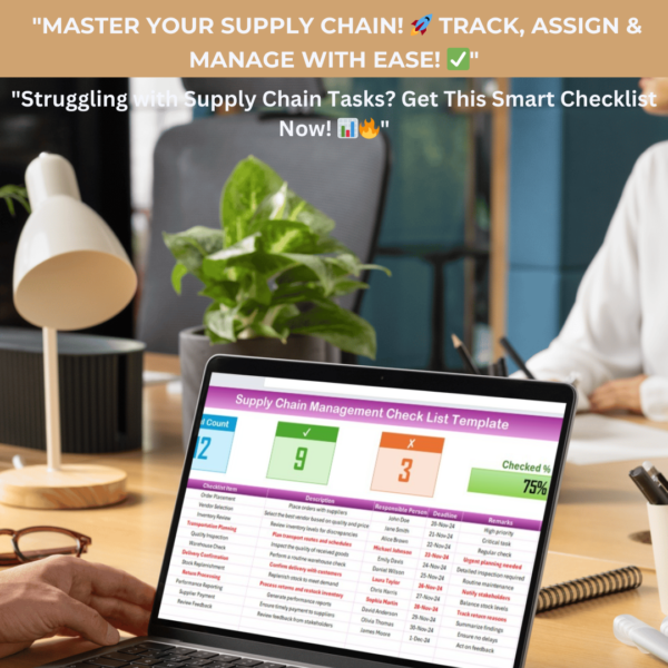 Supply Chain Management Checklist Template in Excel