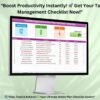 Task Management Action Plan Checklist in Excel