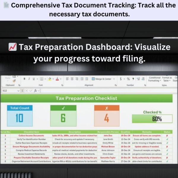 Tax Preparation Checklist in Excel