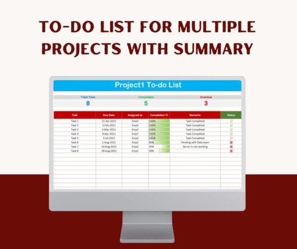 To-do list for multiple Projects with Summary