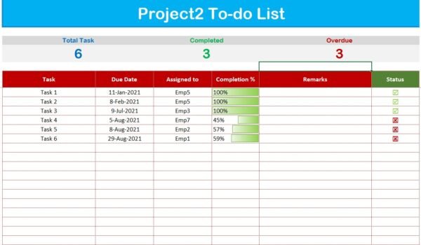 To-do list for multiple Projects with Summary - Image 4