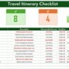 Travel Itinerary Checklist in Excel - Image 2