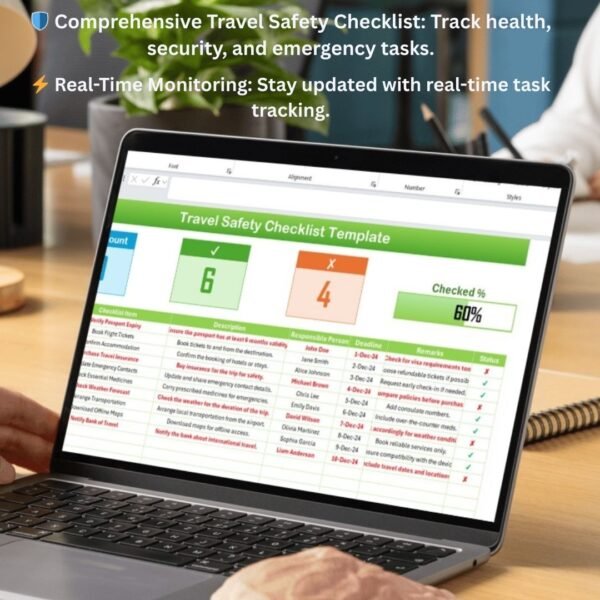 Travel Safety Checklist Template in Excel