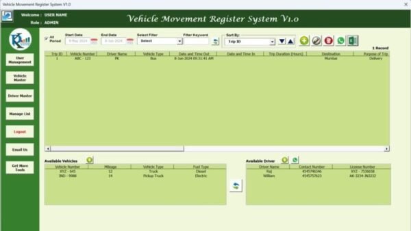 Vehicle Movement Register System V1.0 - Image 3