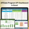 Affiliate Program KPI Dashboard in Excel