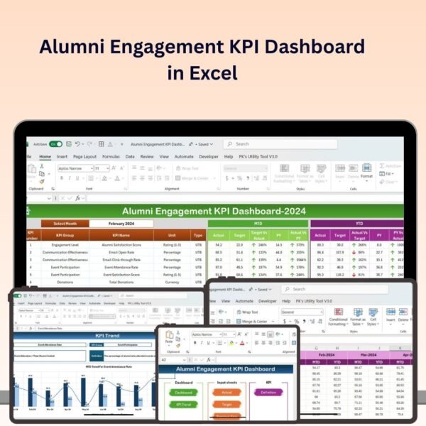Alumni Engagement KPI Dashboard in Excel