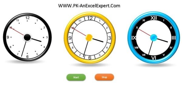 Analog Clock in Excel (Pie Chart + Doughnut Chart)