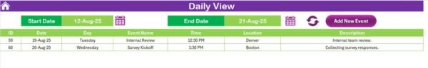 Annual Customer Satisfaction Survey Calendar in Excel - Image 7