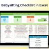 Babysitting Checklist in Excel