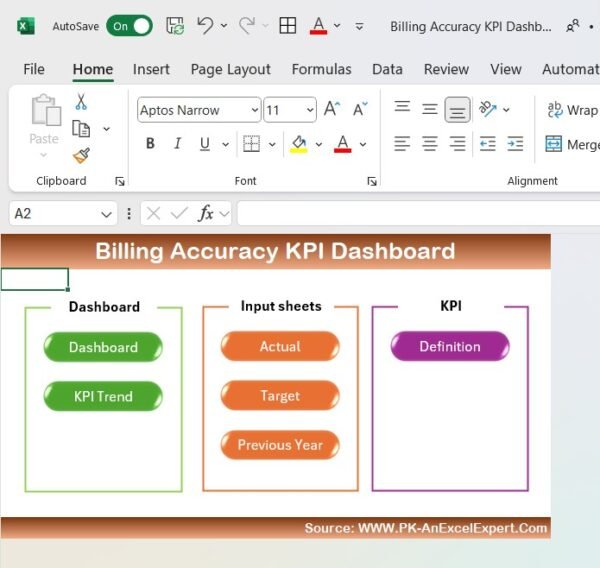 Billing Accuracy KPI Dashboard in Excel - Image 2