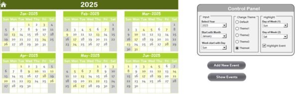 Business Expense Calendar in Excel - Image 3