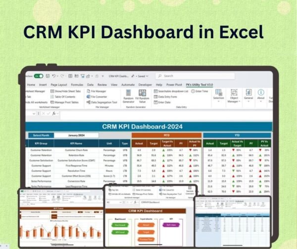 CRM KPI Dashboard in Excel