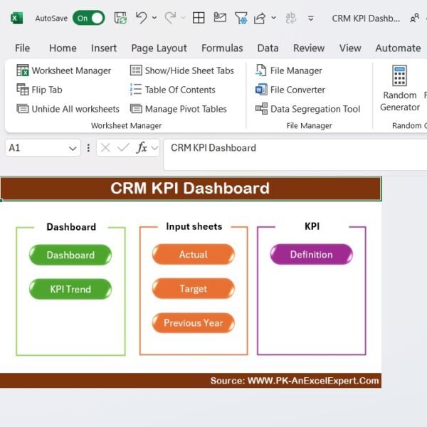 CRM KPI Dashboard in Excel - Image 2