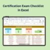 Certification Exam Checklist in Excel