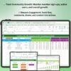 Community Management KPI Dashboard in Excel