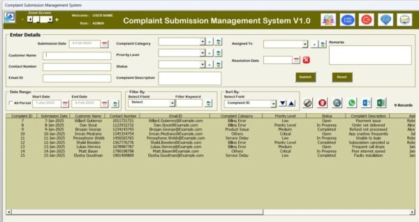 Complaint Submission Management System V1.0 - Image 2