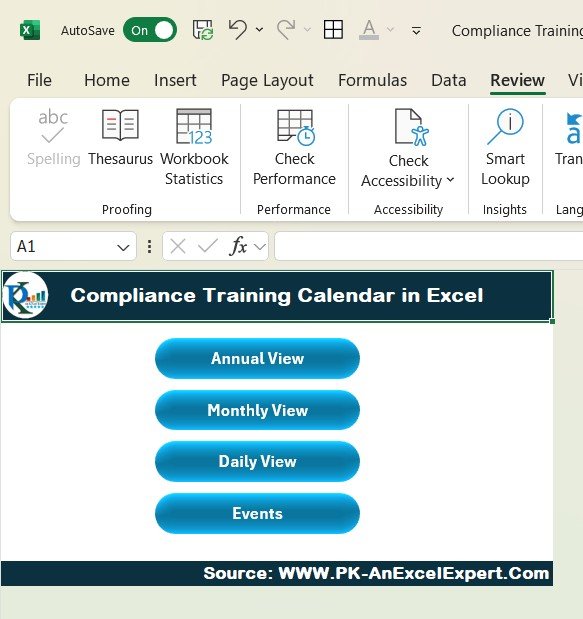 Compliance Training Calendar