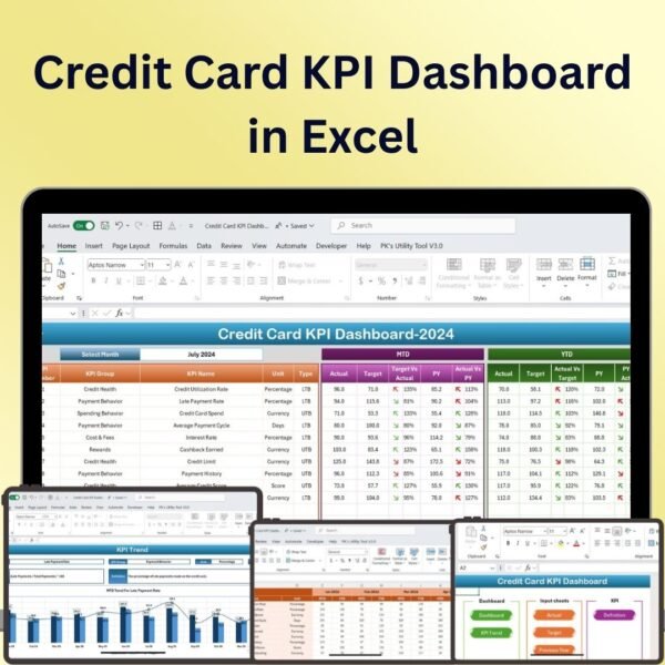 Credit Card KPI Dashboard in Excel