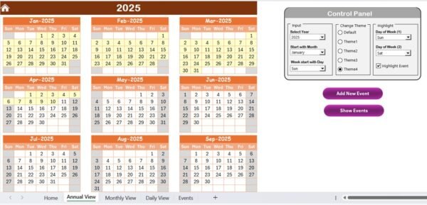 Customer Service Schedule Calendar in Excel - Image 3