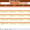 Customer Service Schedule Calendar in Excel - Image 5