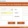Customer Service Schedule Calendar in Excel - Image 8
