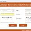 Customer Service Schedule Calendar in Excel - Image 9