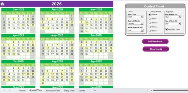 Cybersecurity Review Calendar in Excel - Image 3