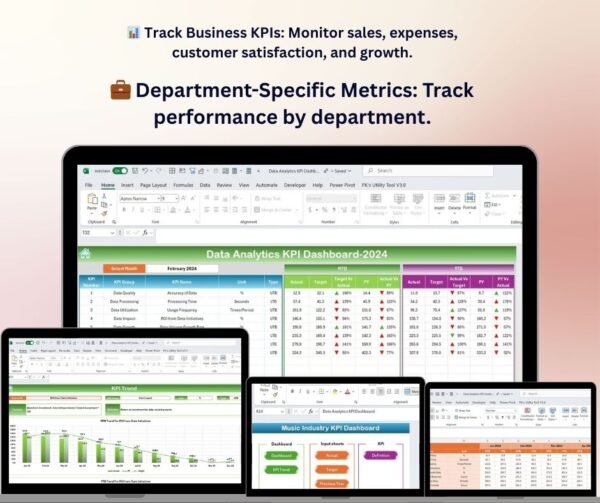 Data Analytics KPI Dashboard in Excel