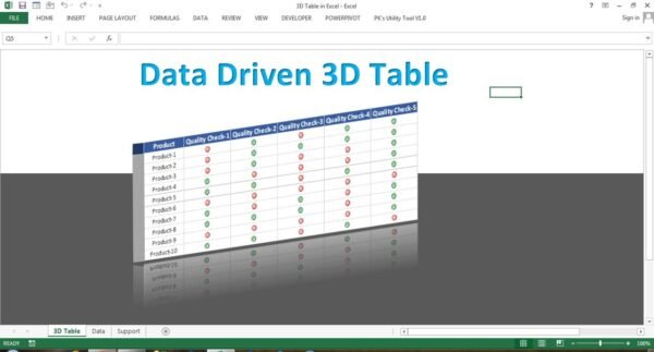 Data Driven 3D Table in Excel - Image 2