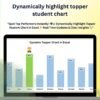 Dynamically highlight topper student chart