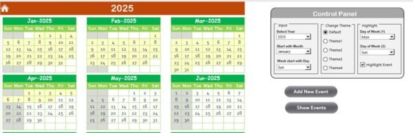 E-learning Course Calendar in Excel - Image 3