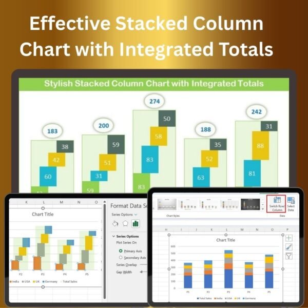 Effective Stacked Column Chart with Integrated Totals