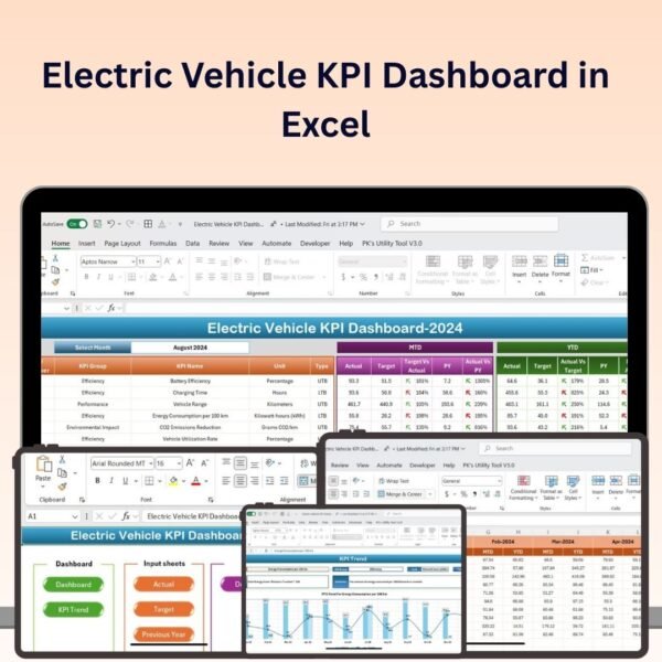 Electric Vehicle KPI Dashboard in Excel
