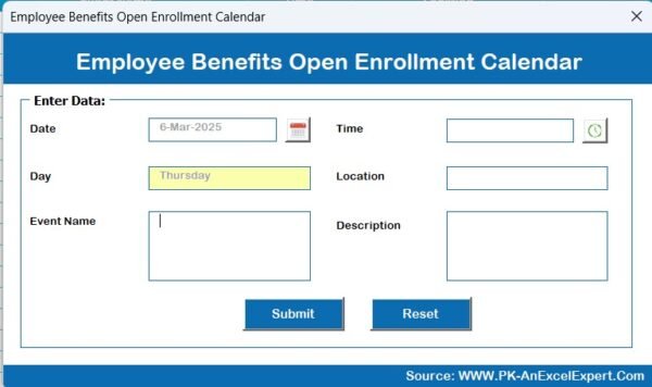 Employee Benefits Open Enrolment Calendar in Excel - Image 9