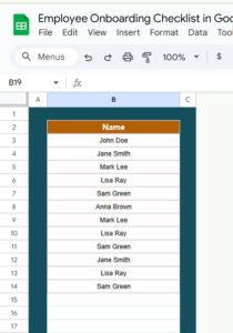 Employee Onboarding Checklist in Google Sheets - Next Gen Templates