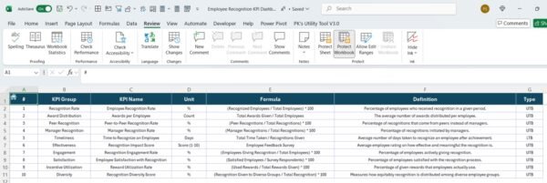 Employee Recognition KPI Dashboard in Excel - Image 8