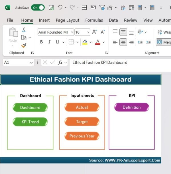 Ethical Fashion KPI Dashboard in Excel - Image 2