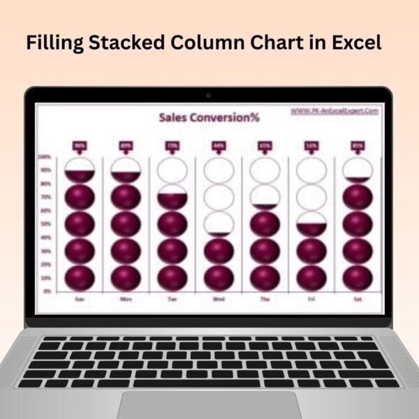 Filling Stacked Column Chart in Excel