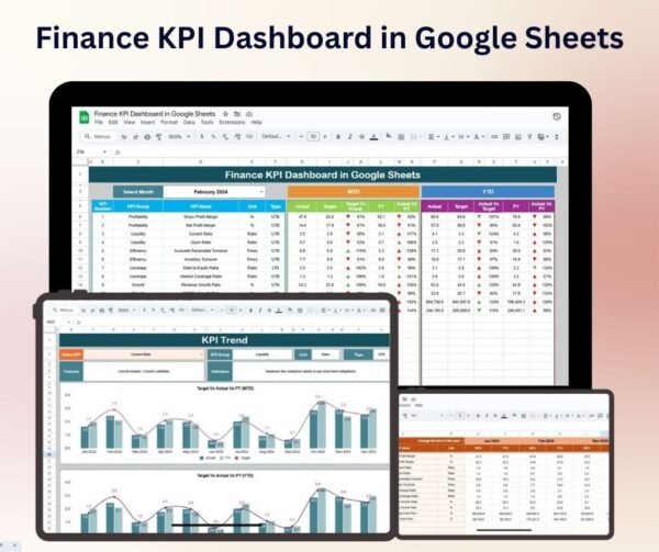 Finance KPI Dashboard in Google Sheets