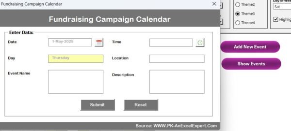 Fundraising Campaign Calendar in Excel - Image 5