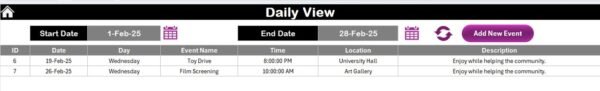 Fundraising Campaign Calendar in Excel - Image 7