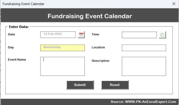 Fundraising Event Calendar in Excel - Image 9