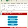 IT System Maintenance Calendar in Excel - Image 2