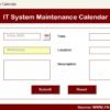 IT System Maintenance Calendar in Excel - Image 9