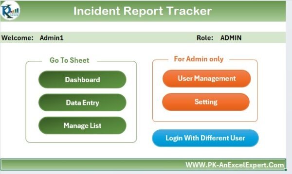 Incident Report Tracker in Excel - Image 3