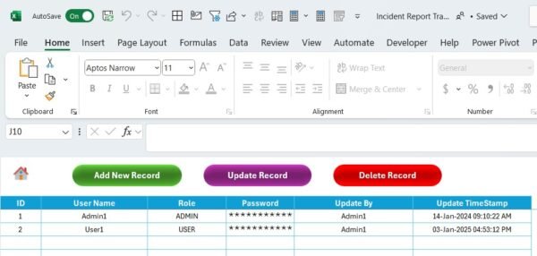 Incident Report Tracker in Excel - Image 10