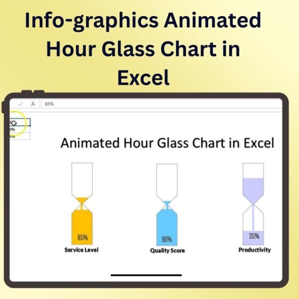 Info-graphics Animated Hour Glass Chart in Excel