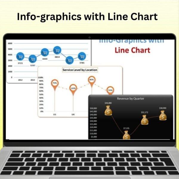 Info-graphics with Line Chart