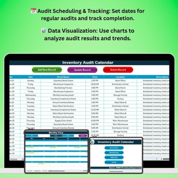 Inventory Audit Calendar in Excel