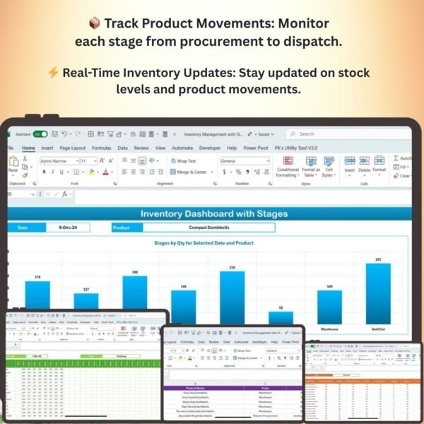 Inventory Management System with Product Stages in Excel